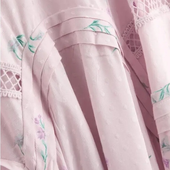 Free People Pink Floral Maxi Dress Size 12 - Picture 14 of 14